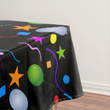 Colorful Balloons and Streamers on BLACK