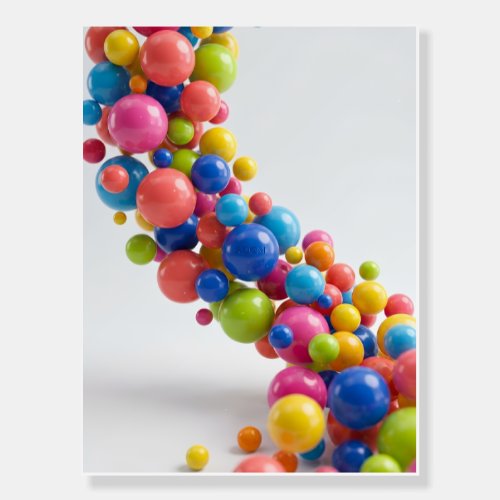 Colorful Balloons Arch Festive Celebration Fleece Foam Board