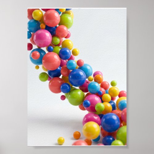 Colorful Balloons Arch Festive Celebration Fleece Poster