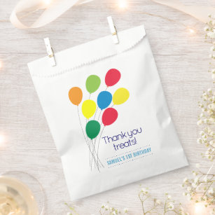 Colorful Balloons Boy's Birthday Party Favor Bag