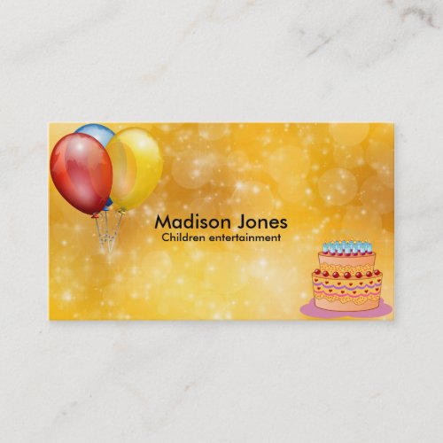 Colorful balloons business card