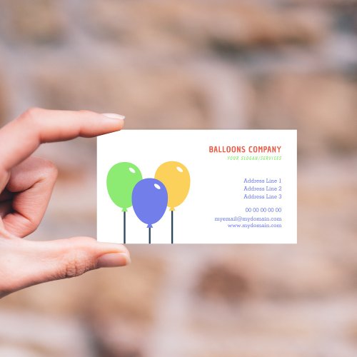 Colorful Balloons Business Card