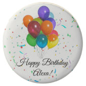 Colorful Balloons & Confetti Birthday Party Chocolate Covered Oreo (Front)