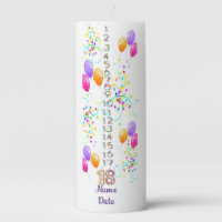 Colorful Balloons Countdown Birthday Candle