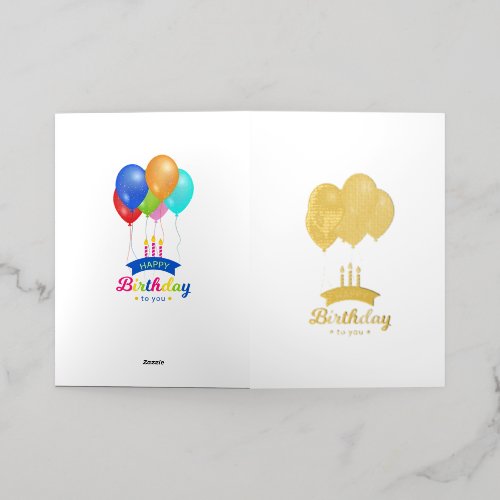 Colorful Balloons Happy Birthday Card