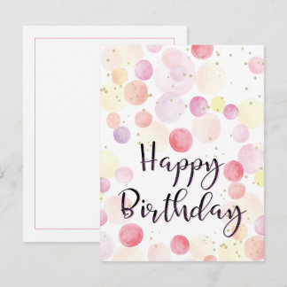 Colorful Balloons Happy Birthday Pink Postcard
