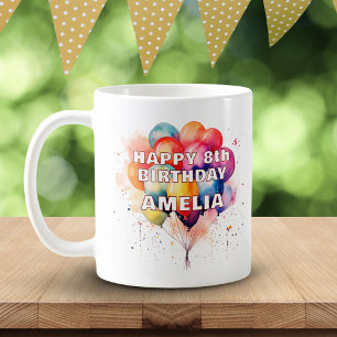 Colorful Balloons Kids Happy Birthday  Coffee Mug