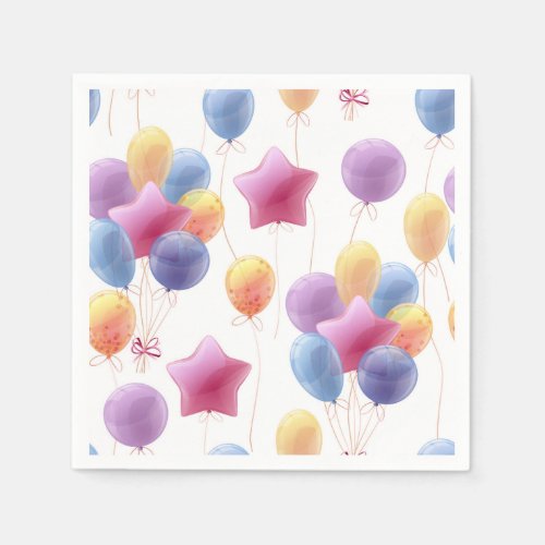 Colorful balloons napkins