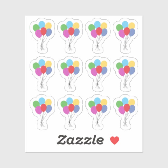 Colorful Balloons Party Event Celebration Planner  Sticker (Sheet)