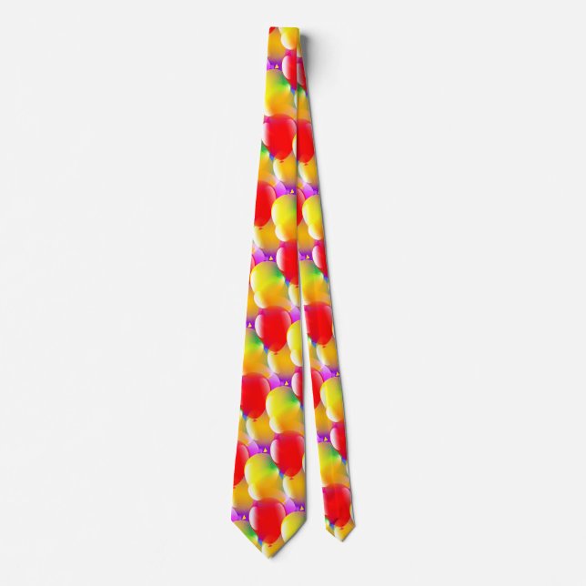 Colorful Balloons - Party Neck Tie (Front)