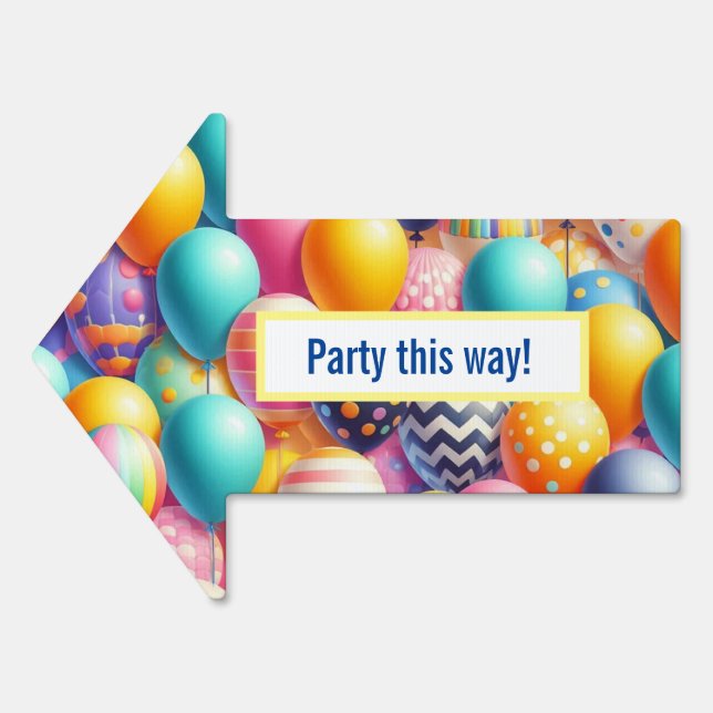 Colorful balloons pattern sign (Front)
