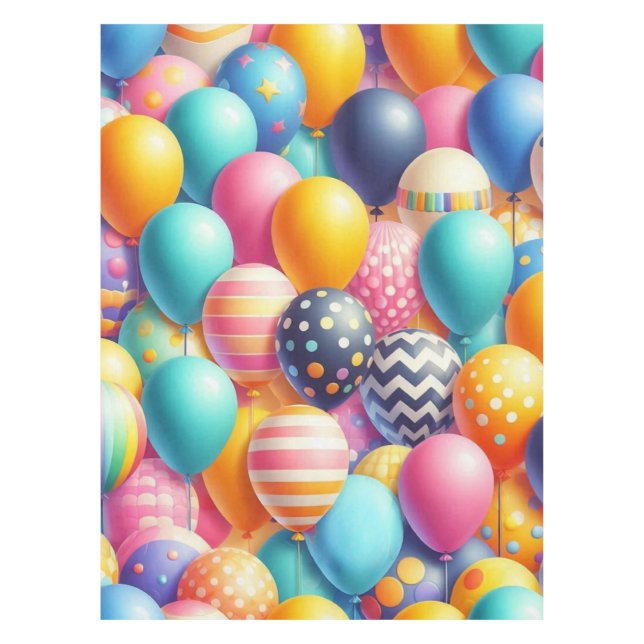 Colorful balloons pattern tablecloth (Front)