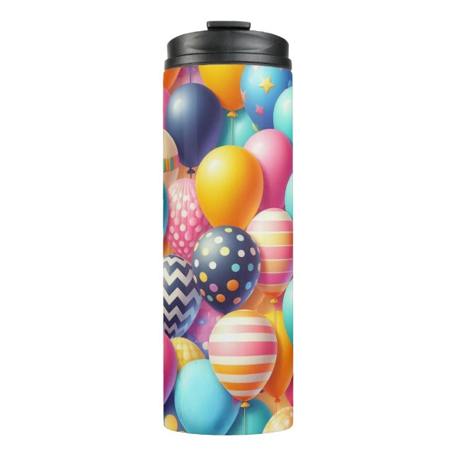 Colorful balloons pattern thermal tumbler (Front)