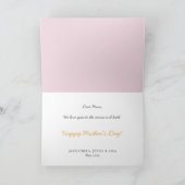 Colorful balloons pink and orange Mother's Day Card (Inside)