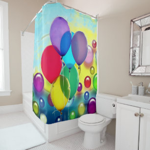 Colorful Balloons Shower Curtain