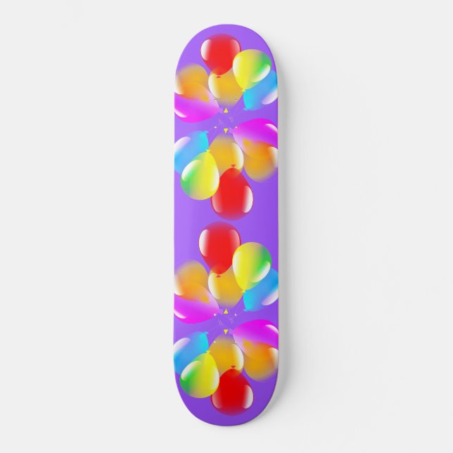 Colorful Balloons Skateboard (Front)