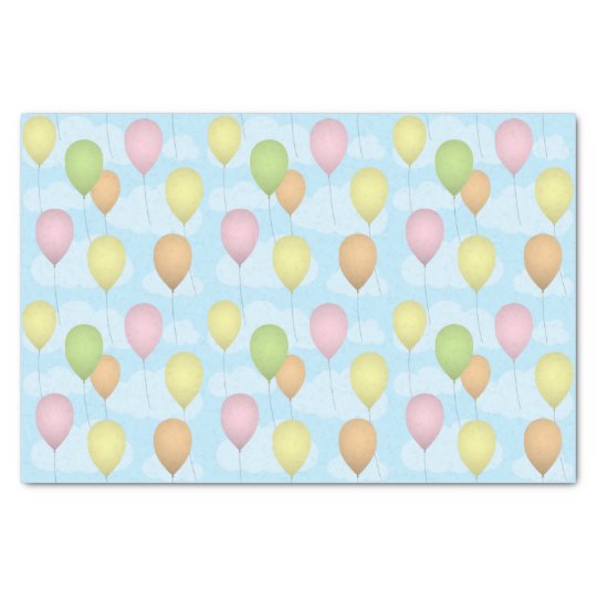 colorful balloons tissue paper