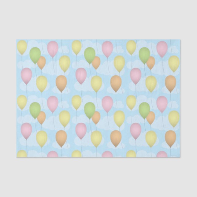 Colorful Balloons Tissue Paper (Front)