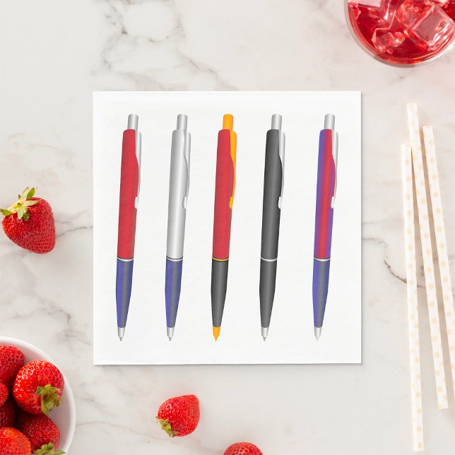 Colorful Ballpoint Pen Set Napkins (Creator Uploaded)