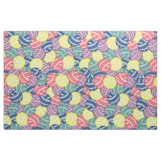 Colorful Balls of Yarn Fabric