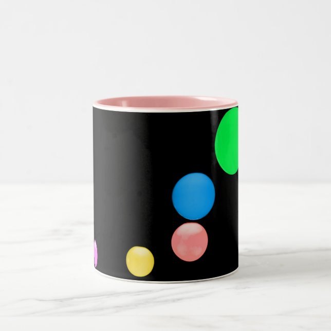 Colorful Balls Two-Tone Coffee Mug (Center)