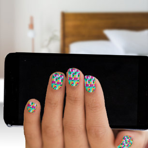 Colorful Bamboo Botanicals Minx Nail Art