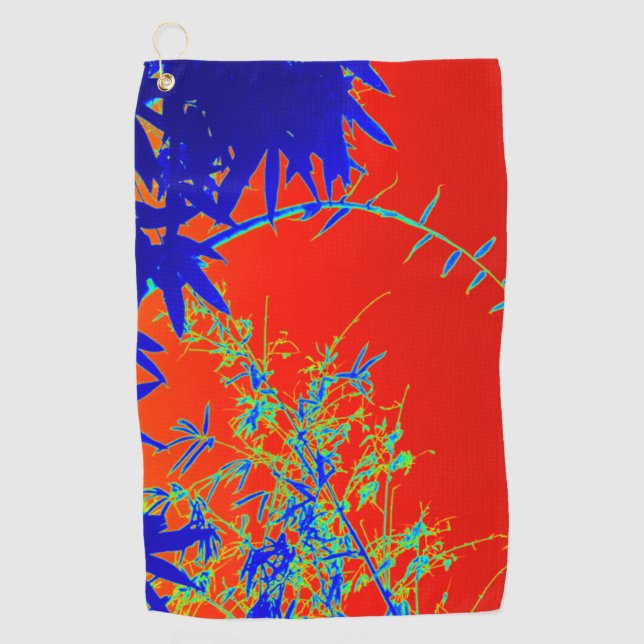 Colorful Bamboo Wave  Golf Towel (Front)