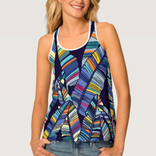 Colorful Banana Leaf Tank Top