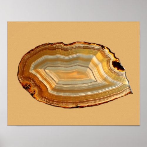 Colorful Banded Agate Photo Original  Poster
