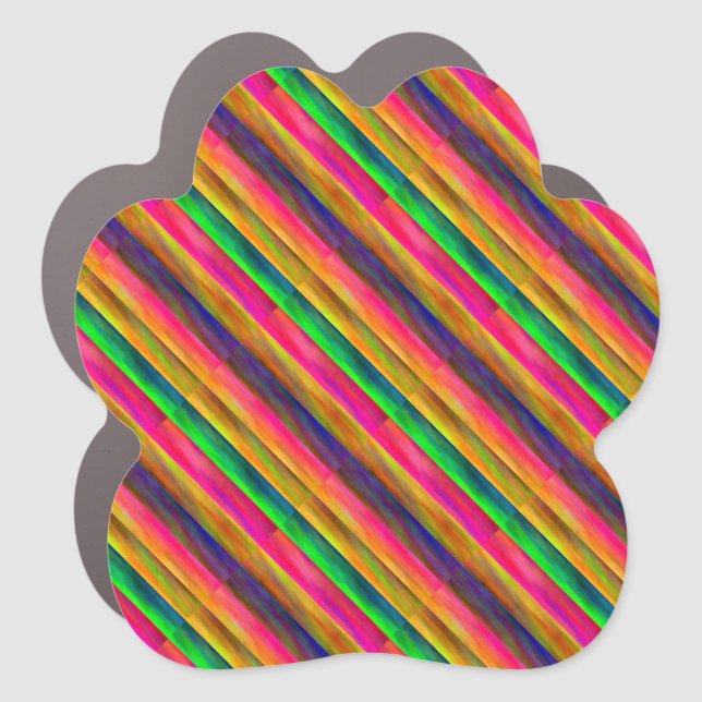 colorful bands car magnet (Front)