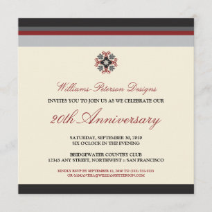 Colorful Bands Corporate Event Invitation (black)