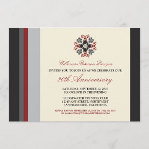 Colorful Bands Corporate Event Invitation (black)