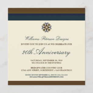 Colorful Bands Corporate Event Invitation (brown)