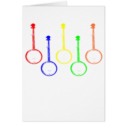 colorful banjos cards (Front)