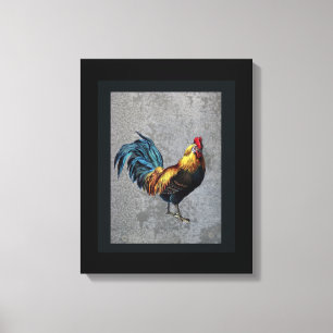 Colorful Bantam Rooster Canvas Print