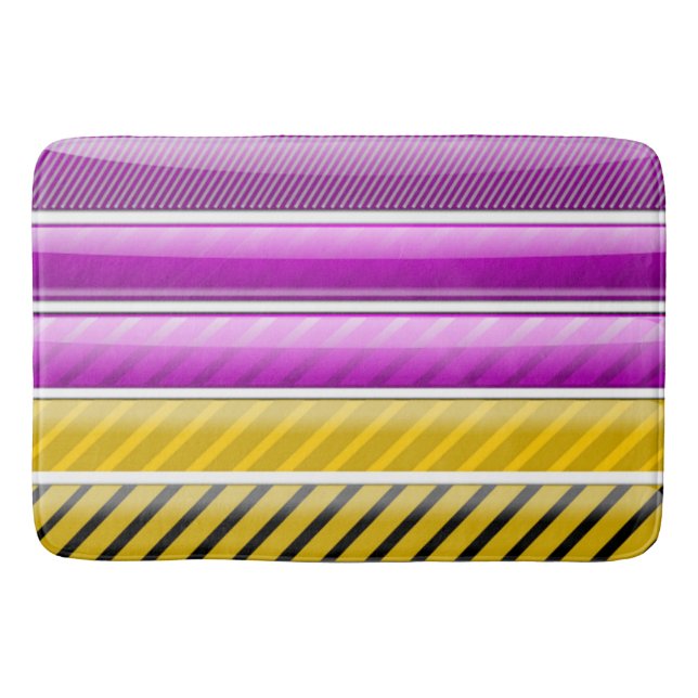 COLORFUL BAR PATTERN BATHROOM MAT (Front)