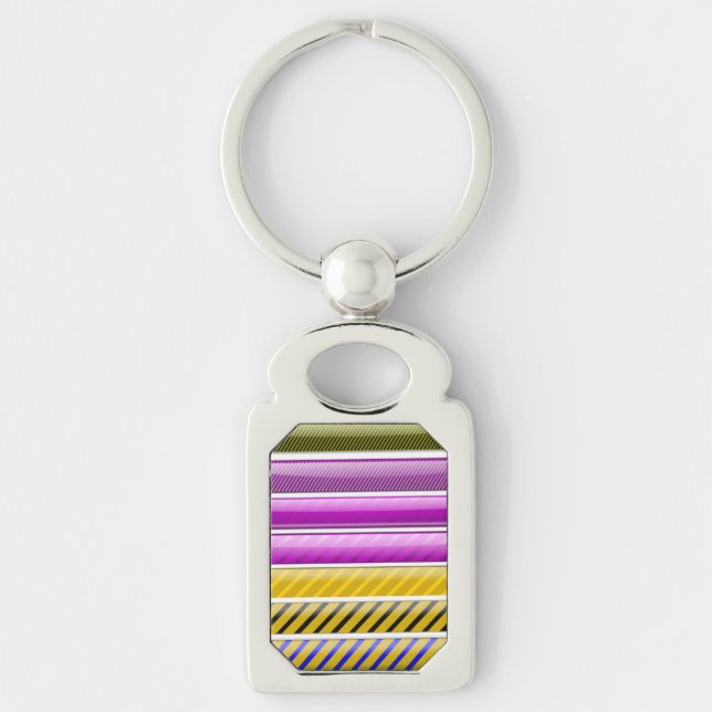 COLORFUL BAR PATTERN KEYCHAIN (Front)