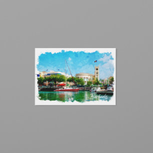 Colorful Barbados Caribbean Island Postcard