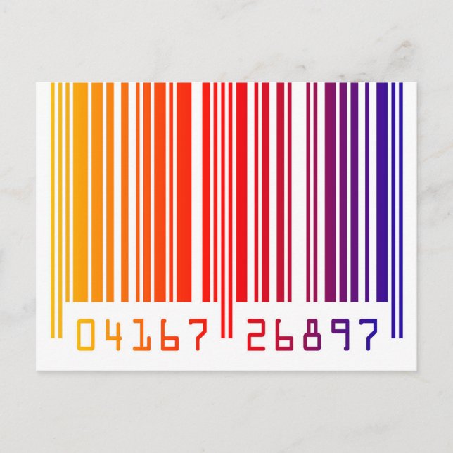 Colorful Barcode Postcard (Front)