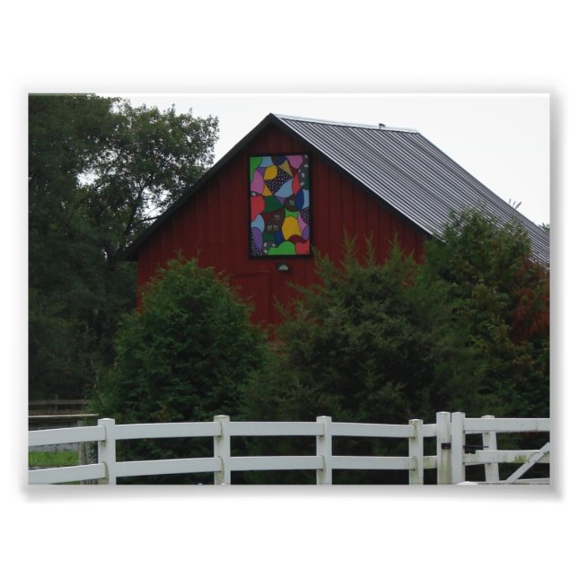Colorful Barn Quilt Photo Print (Front)