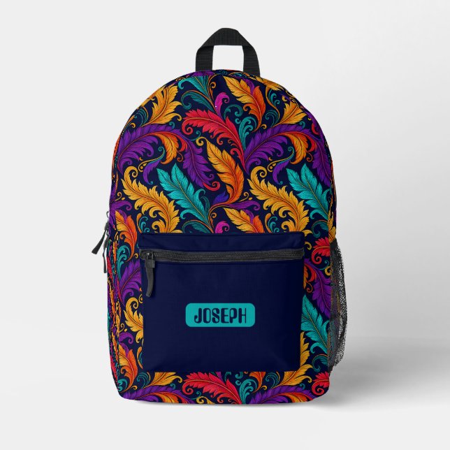 Colorful Baroque Swirl Backpack (Front)