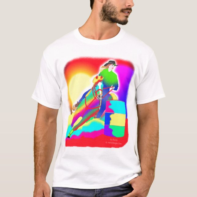 Colorful Barrel Racer T-Shirt (Front)