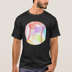 Colorful Baseball Baseball Player T-Shirt