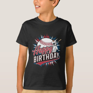 Colorful Baseball Birthday T-Shirt