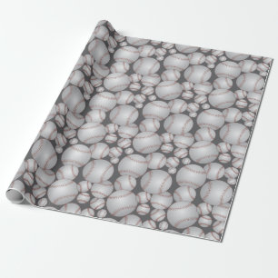 Colorful Baseballs Pattern Wrapping Paper