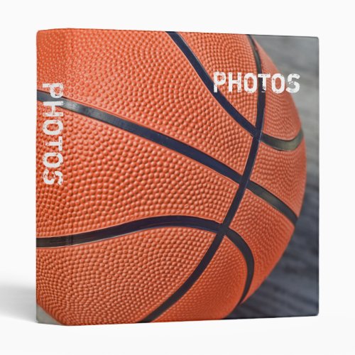 Colorful Basketball 1 Photo Album 3 Ring Binder