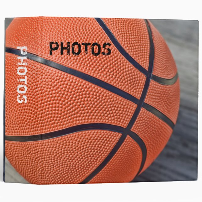 Colorful Basketball 2" Photo Album 3 Ring Binder (Front/Spine)