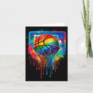 Colorful Basketball Baller Basketball Player Team Card