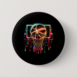 Colorful Basketball Dripping Color Splash Hoop Net Button