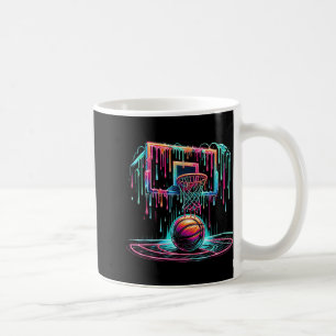 Colorful Basketball Dripping Color Splash Hoop Net Coffee Mug